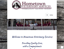 Tablet Screenshot of hometownvetservices.com